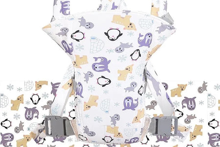 4 in 1 Baby Carrier,Ergonomic Infant Carrier Backpack,Breathable Front Back Carrying Wrap Seat for Newborn Toddlers up to 33 Lbs,Colorful