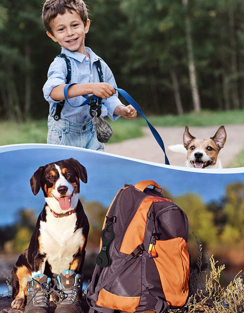 Load image into Gallery viewer, Dog Poop Bag Holder for Leash Waste Bag Carrier Dog Poop Bag Dispenser for Walking Running Bicycle Accessory 2 Pieces (Black + Pink)
