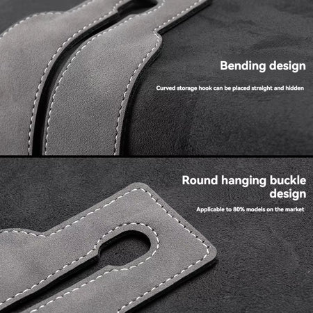 Luxury Suede Double Hook Organizer – Premium Rear Seat Backrest Hook for Changan CS Series & Eado