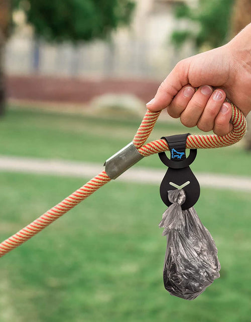 Load image into Gallery viewer, Dog Poop Bag Holder for Leash Waste Bag Carrier Dog Poop Bag Dispenser for Walking Running Bicycle Accessory 2 Pieces (Black + Pink)
