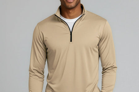 3 Pack: Men'S Dry-Fit Active Quarter Zip Long Sleeve Athletic Performance Pullover (Available in Big & Tall)