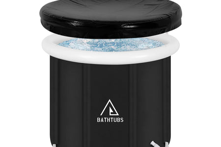 , Black PVC 32" Diameter, Inflatable Bathtub